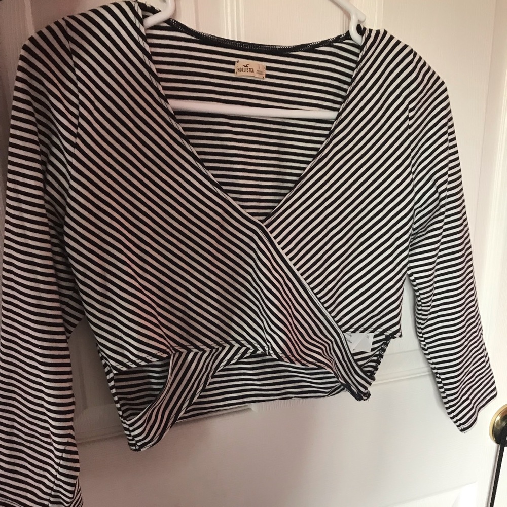 Black and White cutout crop top